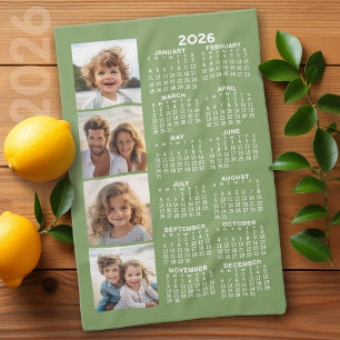 Kalender mit 4 Fotomaterial - Seite Grün Geschirrtuch