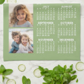 Kalender mit 4 Fotomaterial - Seite Grün Geschirrtuch (Gefaltet)