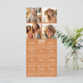 Kalender mit 4 Fotomaterial - Warme Karamellkarte (Stehend Vorderseite)