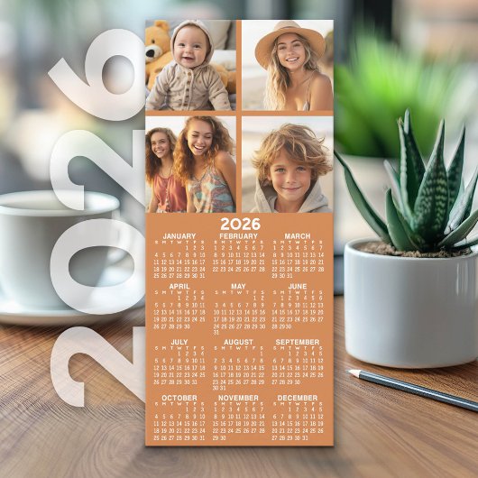 Kalender mit 4 Fotomaterial - Warme Karamellkarte