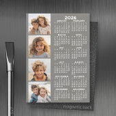 Kalender mit 4 Fotomontage Magnetkarte - Grau