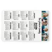 Kalender mit 4 Fotos Magnet (Horizontal)