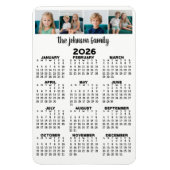 Kalender mit 4 Fotos Magnet (Vertikal)