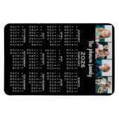 Kalender mit 4 Fotos Magnet (Horizontal)