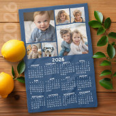 Kalender mit 6 Bildern - Blau Geschirrtuch