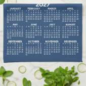 Kalender mit 6 Bildern - Blau Geschirrtuch (Gefaltet)