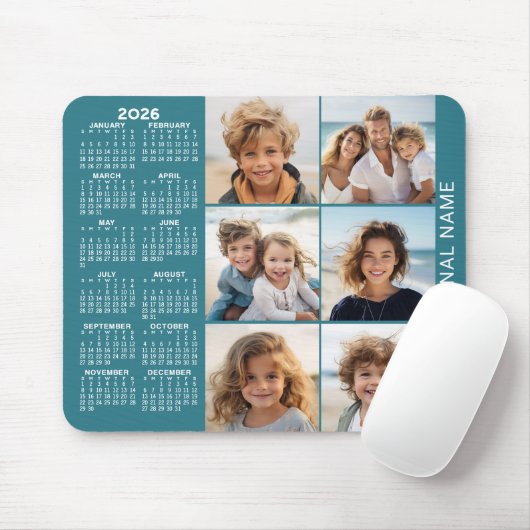 Kalender mit 6 Fotomaterial Mousepad (Mit Mouse)