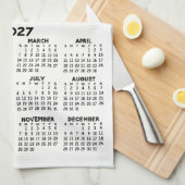Kalender mit 6 Fotomaterial - Schwarzweiß Geschirrtuch (Viertel Falte)