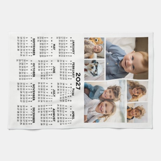 Kalender mit 6 Fotomaterial - Schwarzweiß Geschirrtuch (Horizontal)