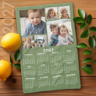 Kalender mit 6 Fotomaterial - Seite Grün Geschirrtuch