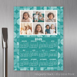 Kalender mit 6 Fotos - aquamarines cm Muster Magnetisches Trockenlöschblatt<br><div class="desc">Fügen Sie 6 Fotos hinzu,  die in Quadrate geschnitten wurden. Ein sehr nützliches und unterhaltsames Objekt für Schule oder Zuhause. Ein Standardkalender für Ihr Zuhause- oder Schulfach. Hier sehen Sie eine komplette Jahresansicht aller Daten.</div>