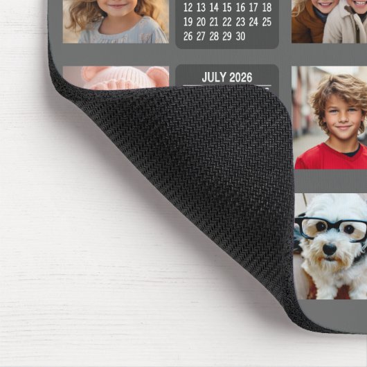 Kalender mit einem Bild für jeden Monat Mousepad (Ecke)