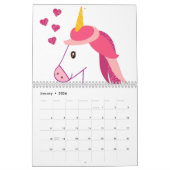 Kalender mit einem Einhorn für ein Mädchen. (Jan 2026)