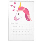 Kalender mit Einhorn für ein Mädchen (Feb 2026)