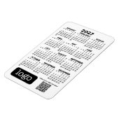 Kalender mit Firmenlogo und QR-Code Magnet (Linke Seite)