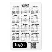 Kalender mit Firmenlogo und QR-Code Magnet (Vertikal)