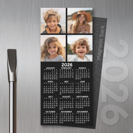 Kalender mit Foto Collage Kühlschrankmagnet Magnetkarte