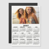 Kalender mit Foto Full Year View Modern Magnet (Vorne/Hinten)