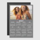 Kalender mit Foto Full Year View Modern Magnet (Vorne/Hinten)