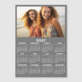 Kalender mit Foto Full Year View Modern Magnet (Vorderseite)