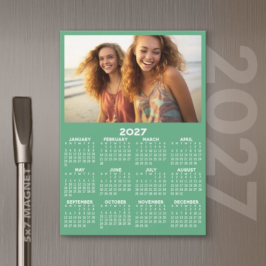 Kalender mit Foto Full Year View Modern Magnet