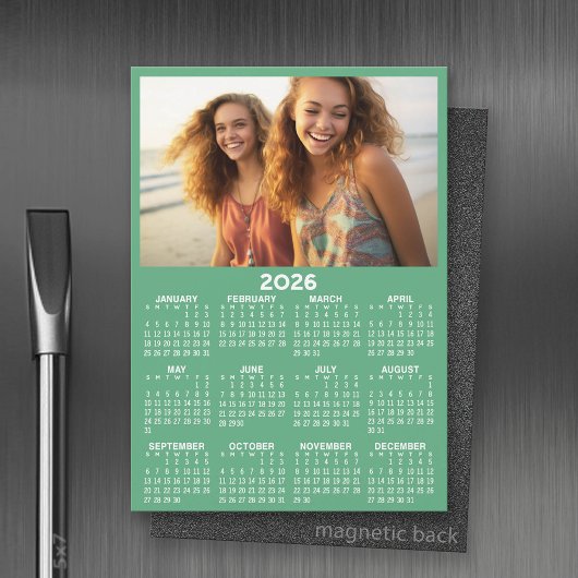 Kalender mit Foto Full Year View Modern Magnet