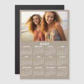 Kalender mit Foto Full Year View Modern Magnet (Vorne/Hinten)