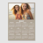 Kalender mit Foto Full Year View Modern Magnet (Vorderseite)