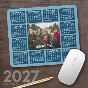 Kalender mit Foto im Zentrum Mousepad