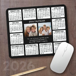 Kalender mit Foto im Zentrum Mousepad