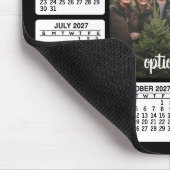 Kalender mit Foto im Zentrum Schwarz-weiß Mousepad (Ecke)