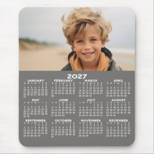Kalender mit Foto - Jahresansicht vertikal Mousepad