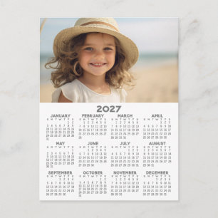 Kalender mit Foto - Jahresübersicht Postkarte