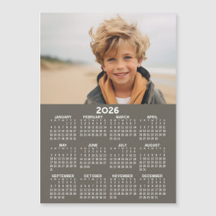 Kalender mit Foto - Magnetkarte für das ganze Jahr