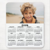Kalender mit Foto - Vertikale Jahresansicht Mousepad (Vorne)