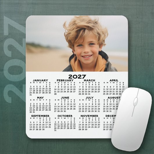 Kalender mit Foto - Vertikale Jahresansicht Mousepad