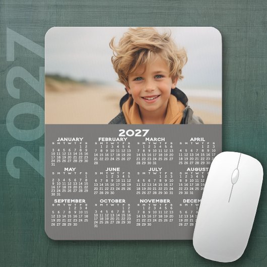 Kalender mit Foto - Vertikale Jahresansicht Mousepad