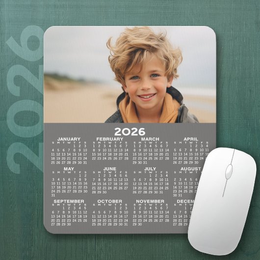 Kalender mit Foto - Vertikale Jahresansicht Mousepad