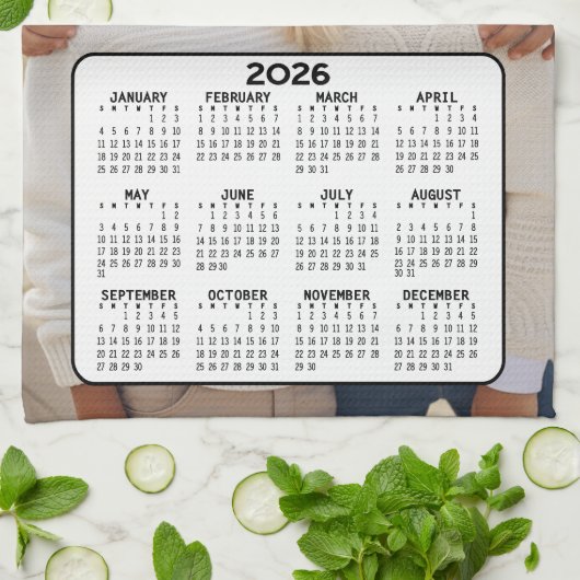 Kalender mit Foto Volljährig anzeigen Moderne Mini Geschirrtuch (Gefaltet)
