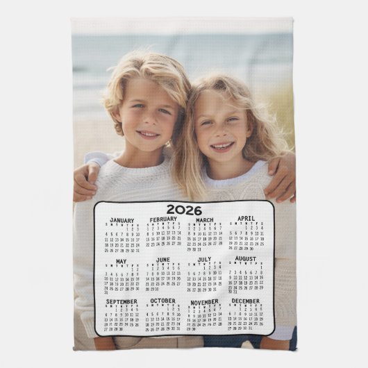 Kalender mit Foto Volljährig anzeigen Moderne Mini Geschirrtuch (Vertikal)