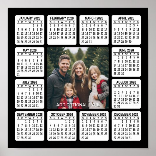 Kalender mit Foto Volljährig anzeigen Moderne Mini Poster (Vorne)