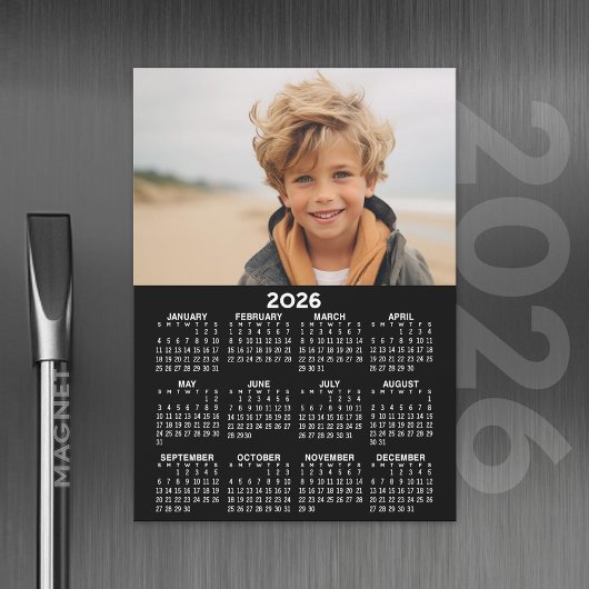 Kalender mit Foto - Volljährige Magnetkarte