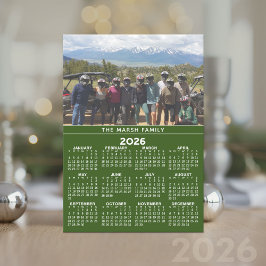 Kalender mit Foto - Vollständige Jahresansicht Feiertagskarte