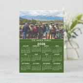 Kalender mit Foto - Vollständige Jahresansicht Feiertagskarte (Stehend Vorderseite)