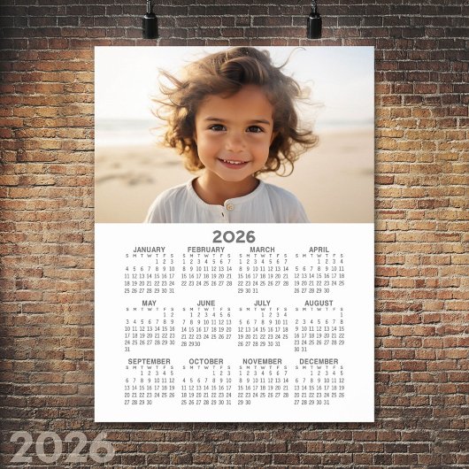 Kalender mit Foto - Vollständige Jahresansicht Poster