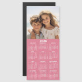 Kalender mit FotoCollage - Rosa Magnet (Vorne/Hinten)