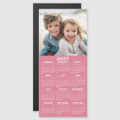 Kalender mit FotoCollage - Rosa Magnet (Vorne/Hinten)