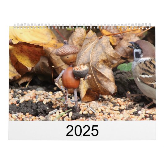 Kalender mit gebastelten Figuren aus Eicheln  (Titelbild)
