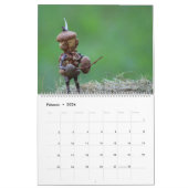 Kalender mit gebastelten Figuren aus Eicheln  (Feb 2026)