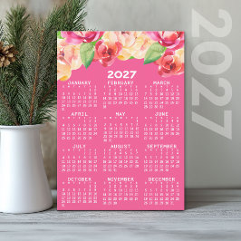 Kalender mit gestrichenen Aquarellfarben-Blume Einladung